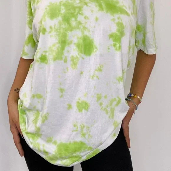 Green Dots Tie & Dye Cotton T-Shirt - Picture 5 of 5